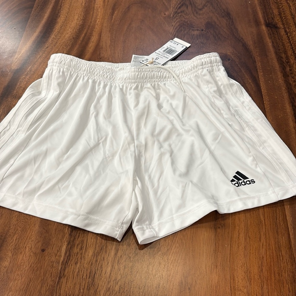 Adidas, white, small shorts